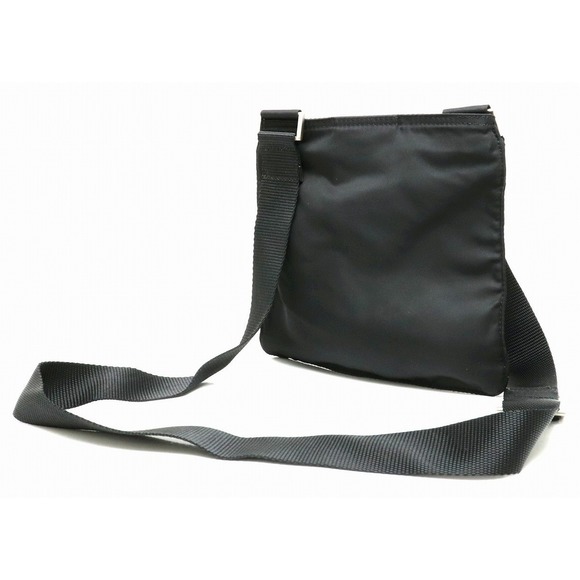 Prada Vela Nylon Black Shoulder Leather Crossbody Nero Bag - Picture 1 of 8